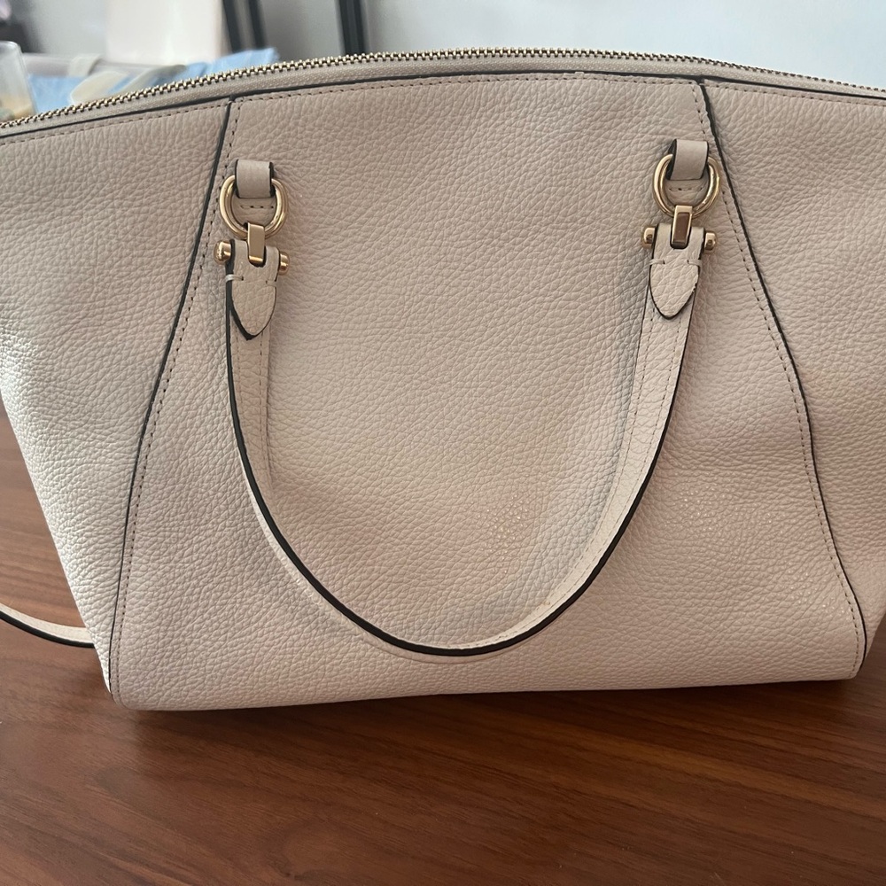 Coach Off-White Leather Tote - Picture 2 of 3